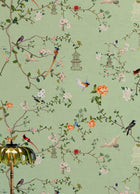 149631 The Secret Garden Chinoiserie Green Tea Wallpaper by Rockett St George - detail