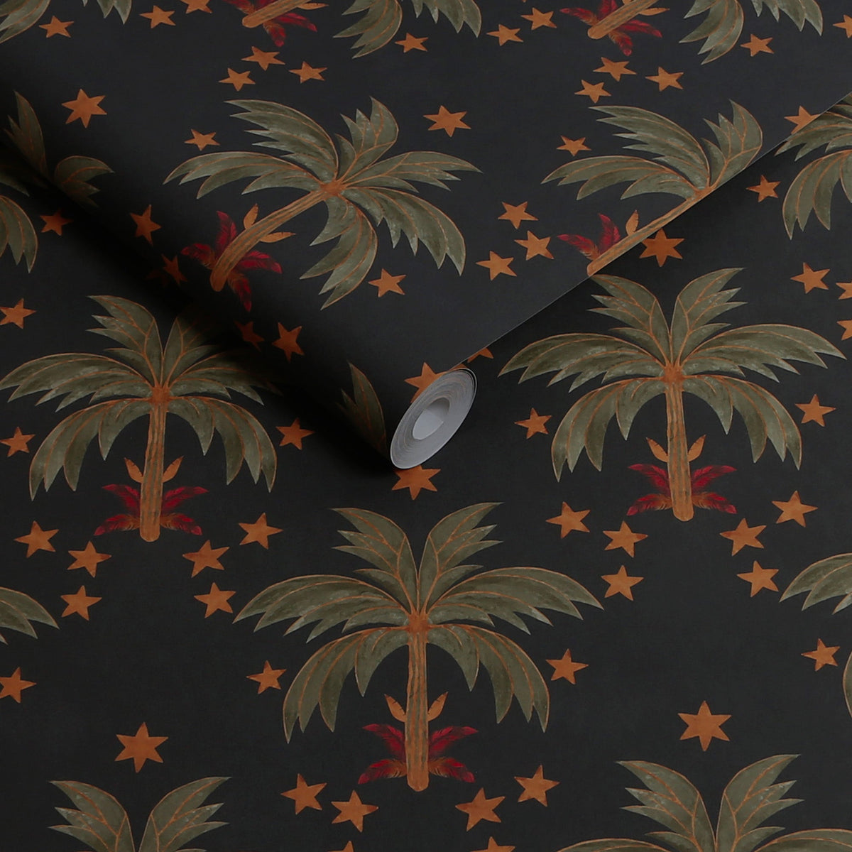 149635 Midnight Palms Noir Wallpaper by Rockett St George - roll