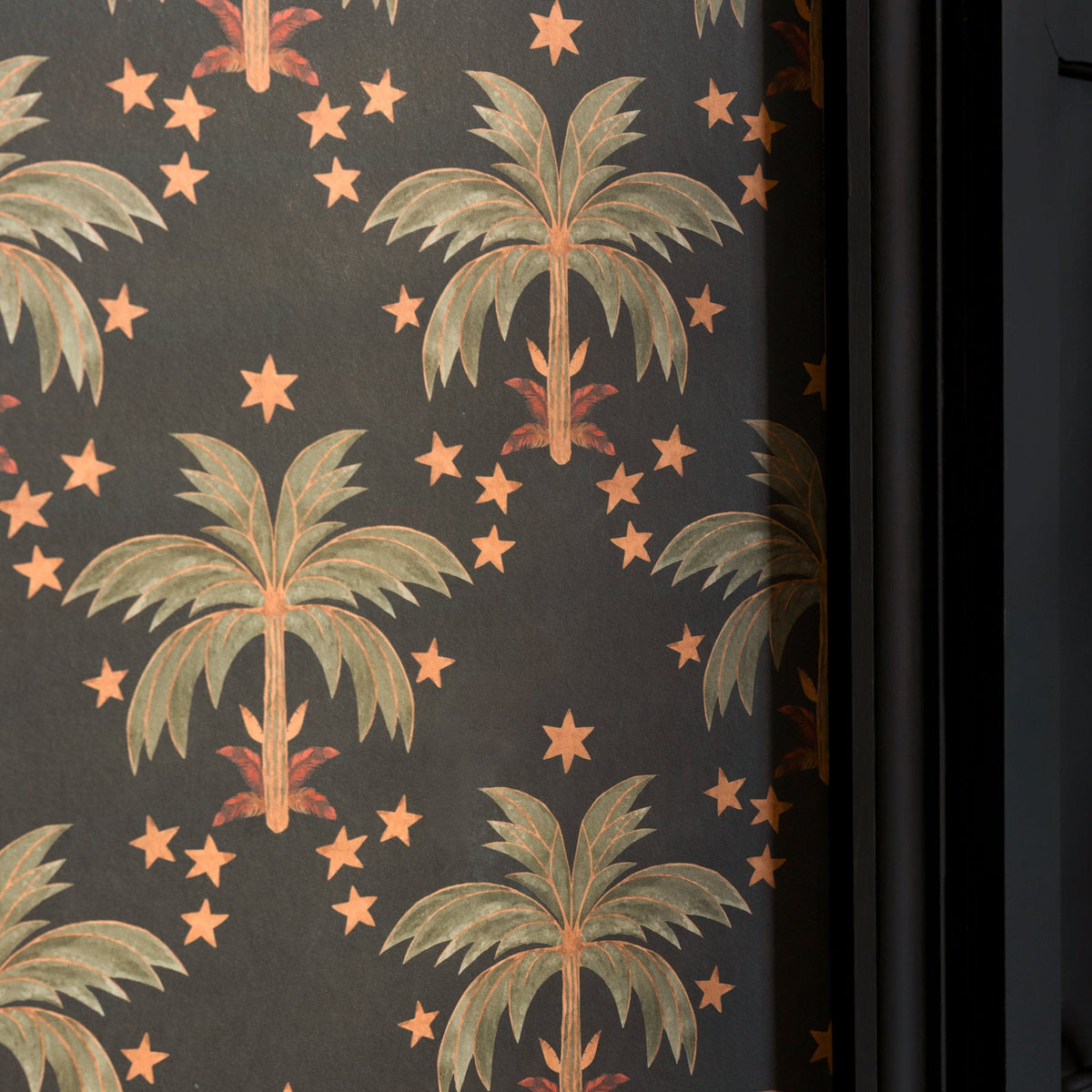 149635 Midnight Palms Noir Wallpaper by Rockett St George - room