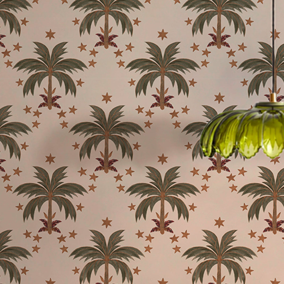 149636 Midnight Palms Ivory Wallpaper by Rockett St George - room