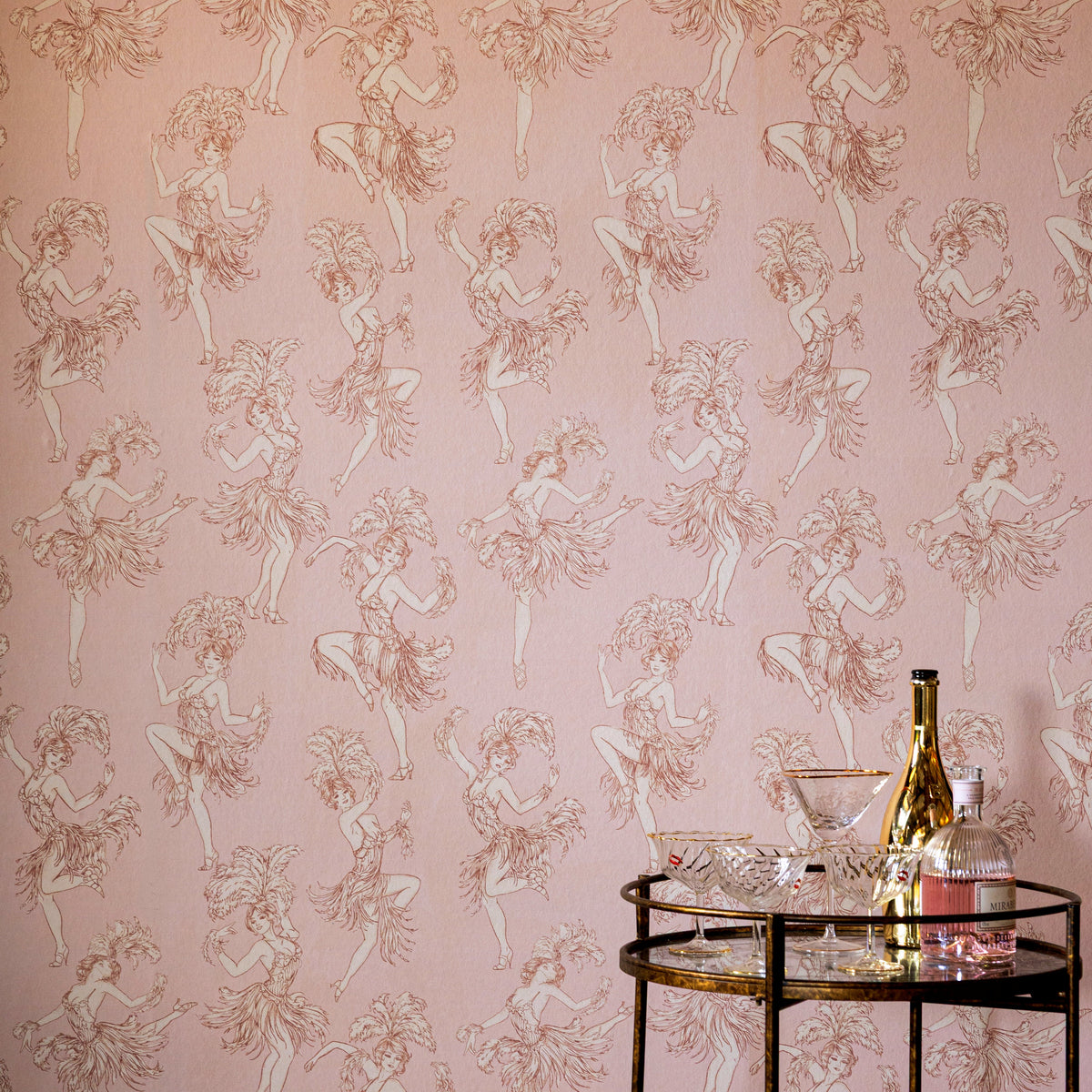 149641 Cha Cha Cha Watermelon Blush Wallpaper by Rockett St George - detail
