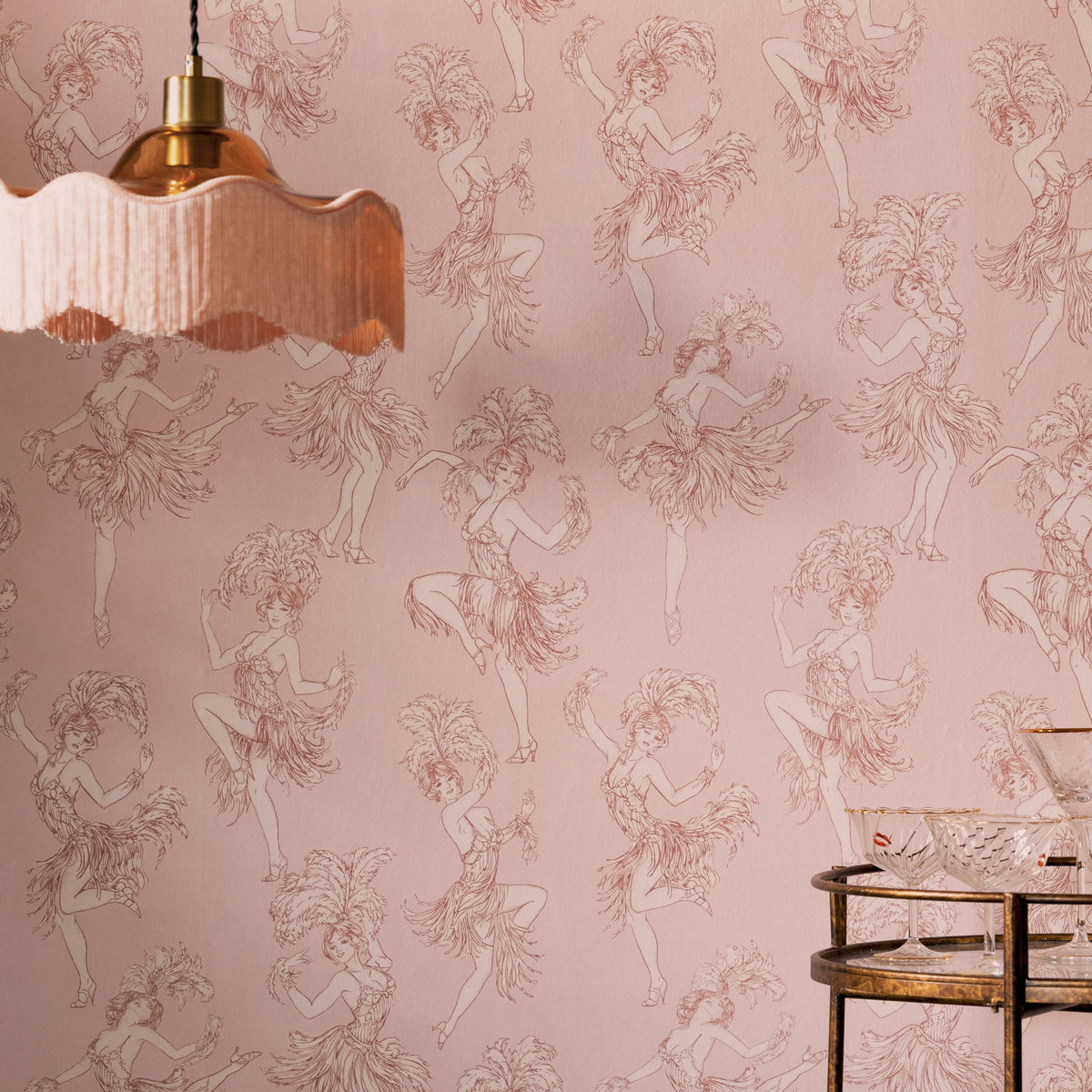 149641 Cha Cha Cha Watermelon Blush Wallpaper by Rockett St George - room