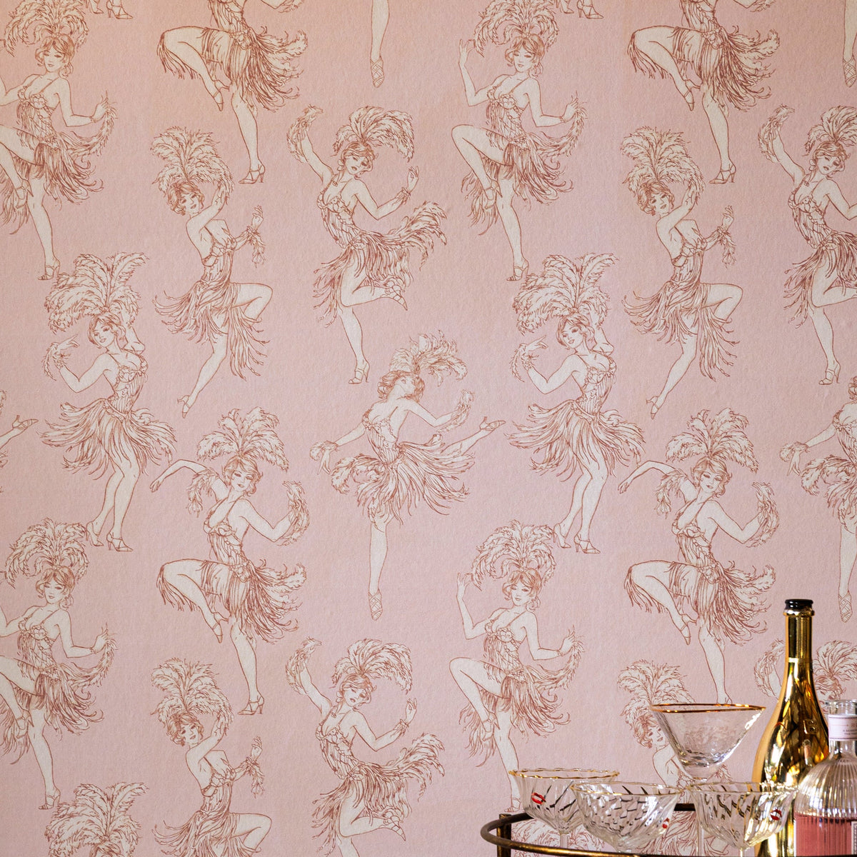 149641 Cha Cha Cha Watermelon Blush Wallpaper by Rockett St George - room