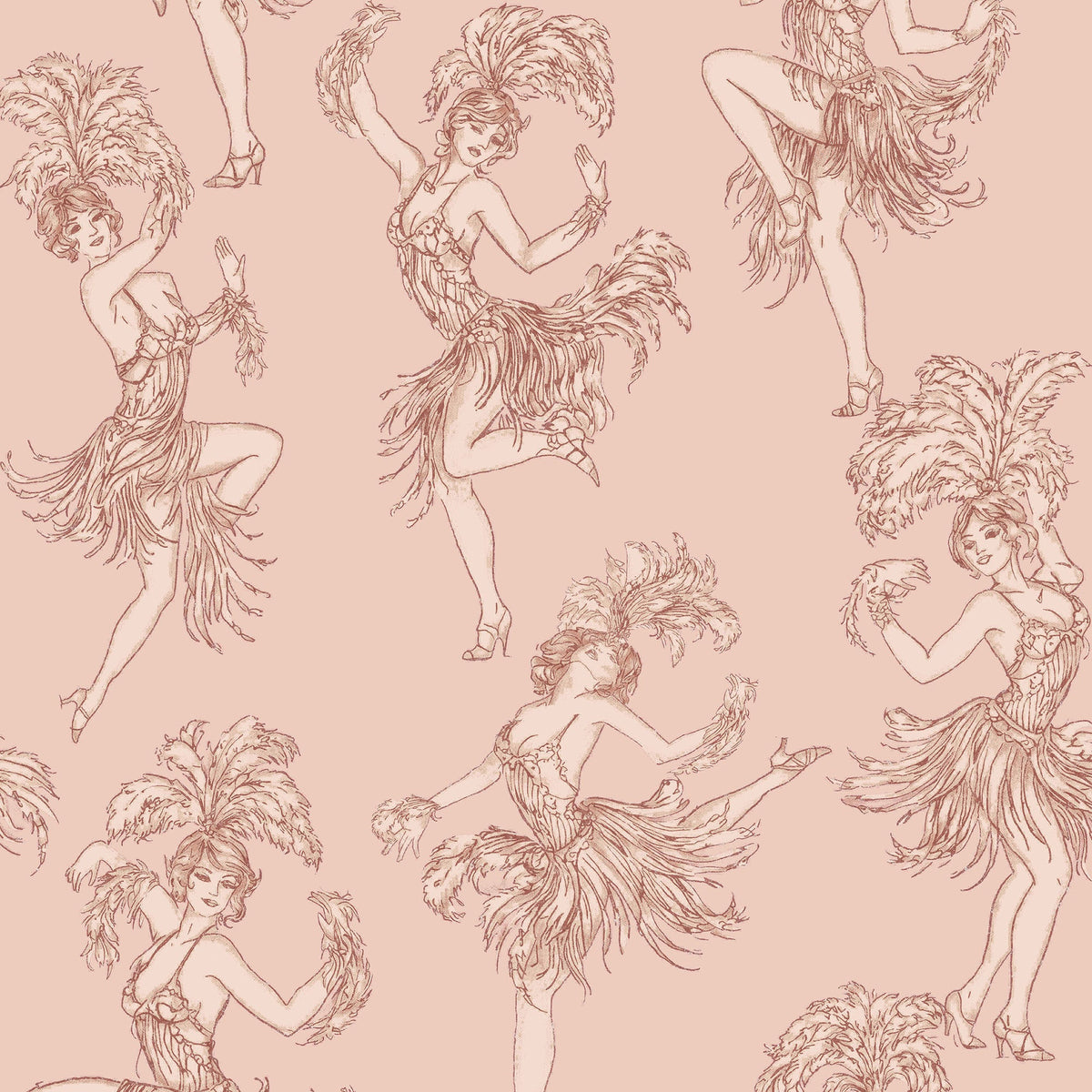 149641 Cha Cha Cha Watermelon Blush Wallpaper by Rockett St George - flat