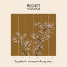150156FXST Blossom Mischief Antique Gold Mural by Rockett St George - detail
