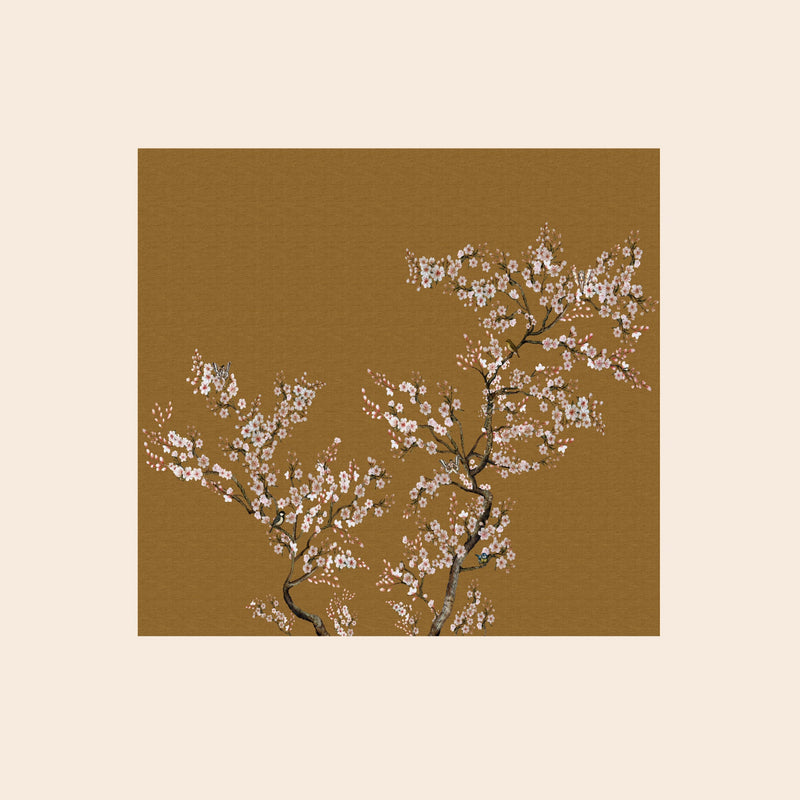 150156FXST Blossom Mischief Antique Gold Mural by Rockett St George - flat