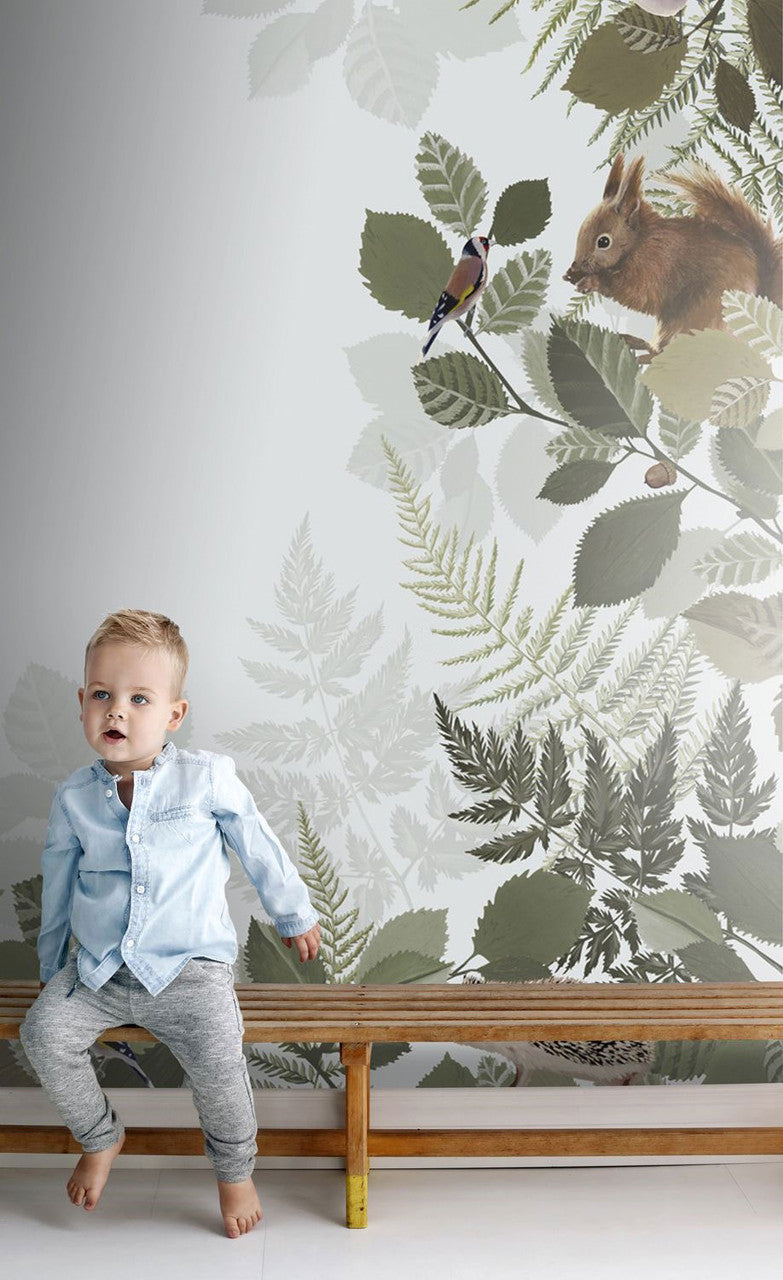 154-159051 Woodland Border 2 Mural Forest Friends Wallpaper By Today Interiors
