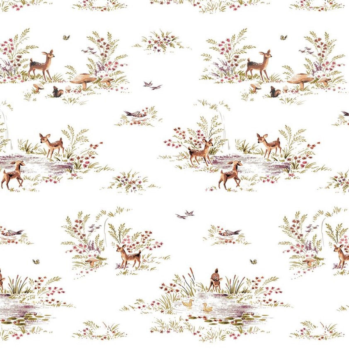 154-159055 Deer Mural Forest Friends Wallpaper By Today Interiors