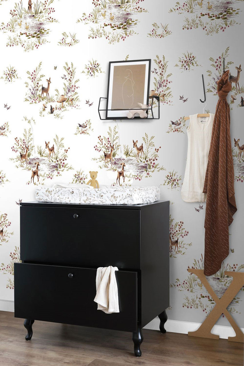 154-159055 Deer Mural Forest Friends Wallpaper By Today Interiors