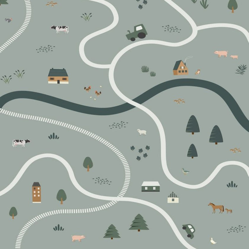 154-159056 Farmyard Mural Forest Friends Wallpaper By Today Interiors