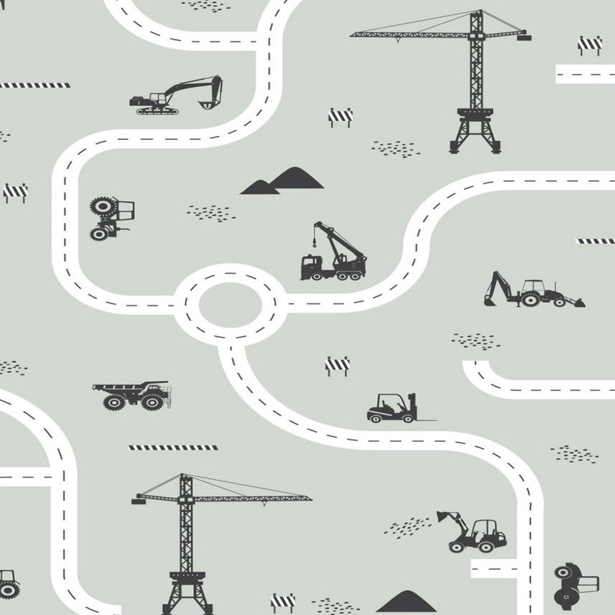 154-159058 Building Site Mural Forest Friends Wallpaper By Today Interiors