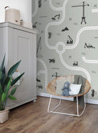 154-159058 Building Site Mural Forest Friends Wallpaper By Today Interiors