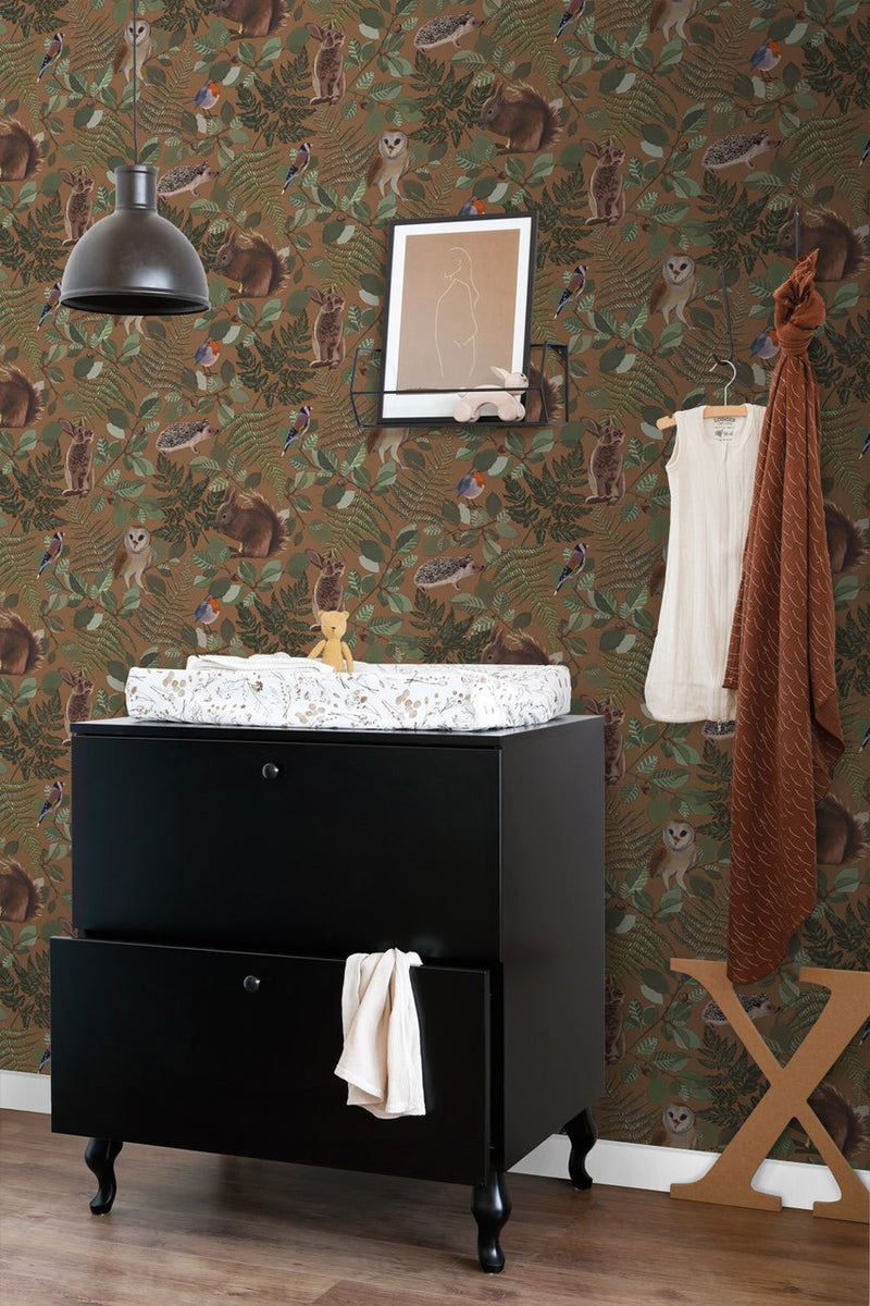 157-139251 Forest Forest Friends Wallpaper By Today Interiors