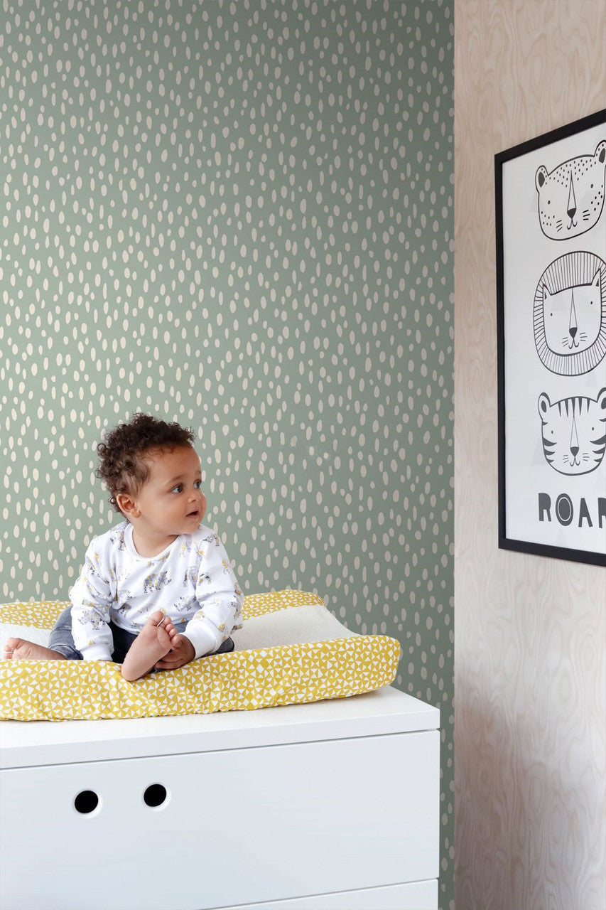 157-139256 Dots and Spots Forest Friends Wallpaper By Today Interiors