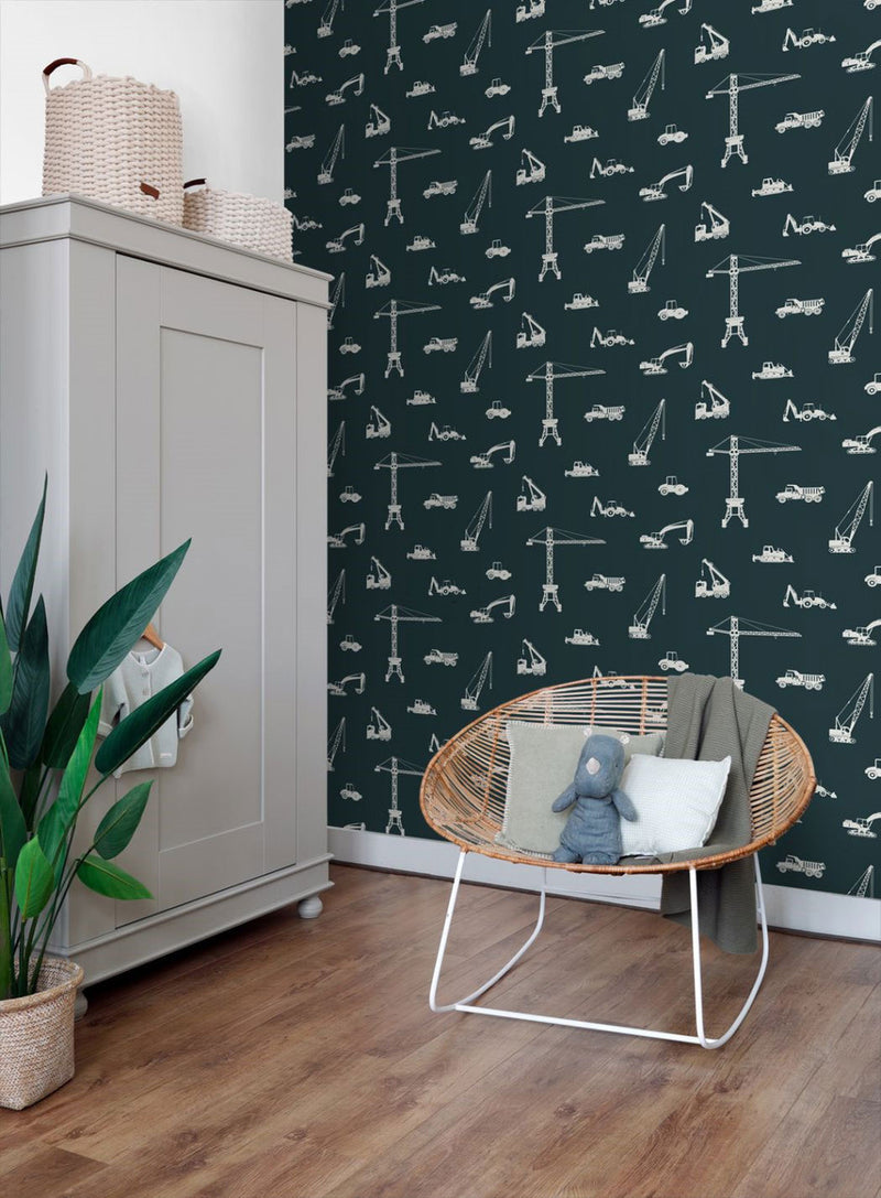 157-139265 Trucks Forest Friends Wallpaper By Today Interiors