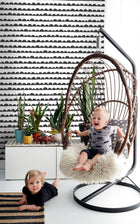 157-139268 Hilly Stripe Forest Friends Wallpaper By Today Interiors