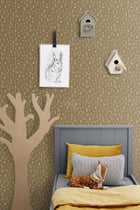 157-139281 Linear Floral Forest Friends Wallpaper By Today Interiors