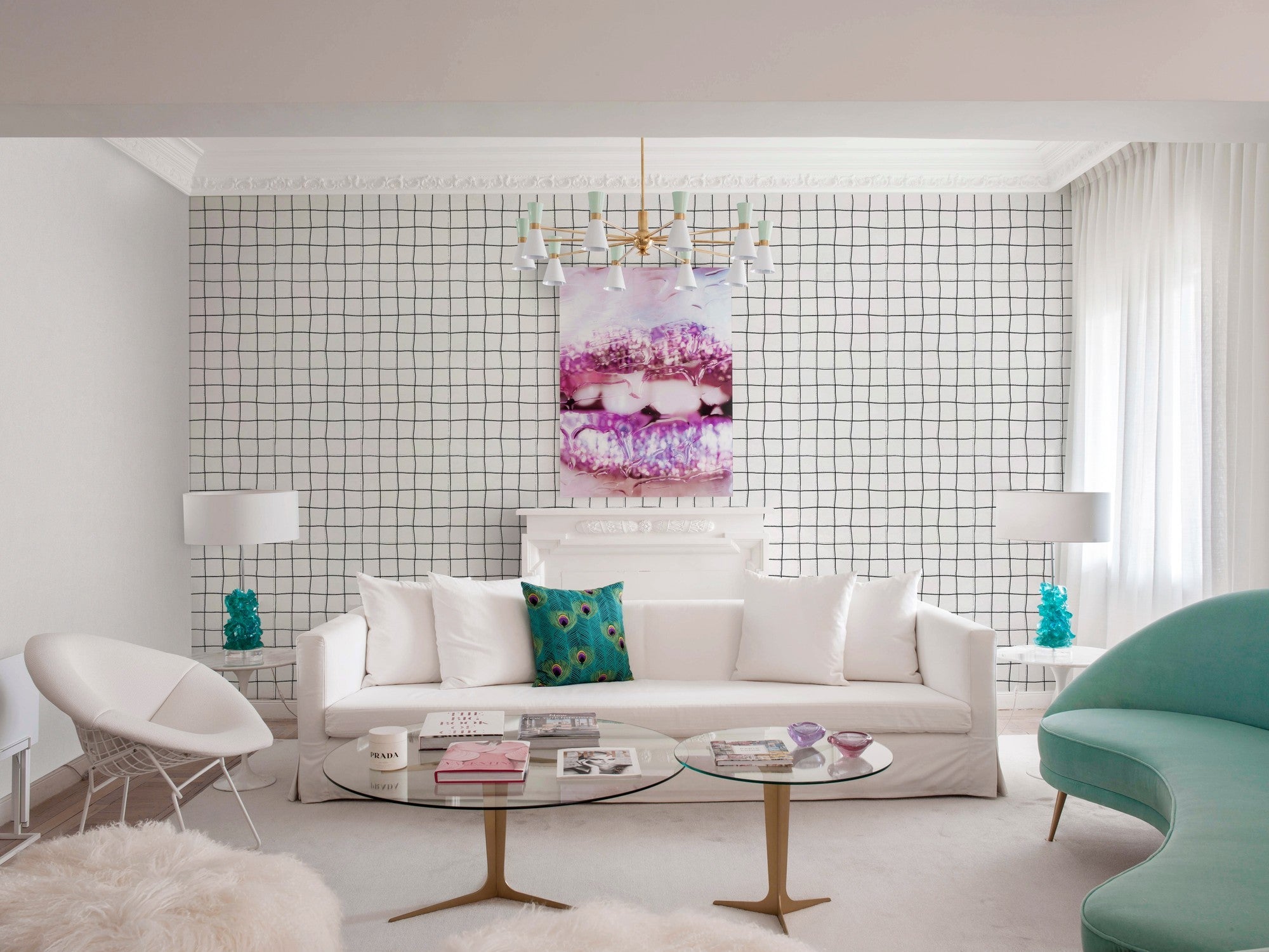 DI3308-1 Squares Black and White Diversity Wallpaper by Tres Tintas