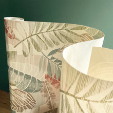 1600 Sarika Leaf Cream Green Wallpaper by Belgravia