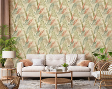 1600 Sarika Leaf Cream Green Wallpaper by Belgravia