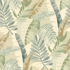 1601 Sarika Leaf Green Gold Wallpaper by Belgravia