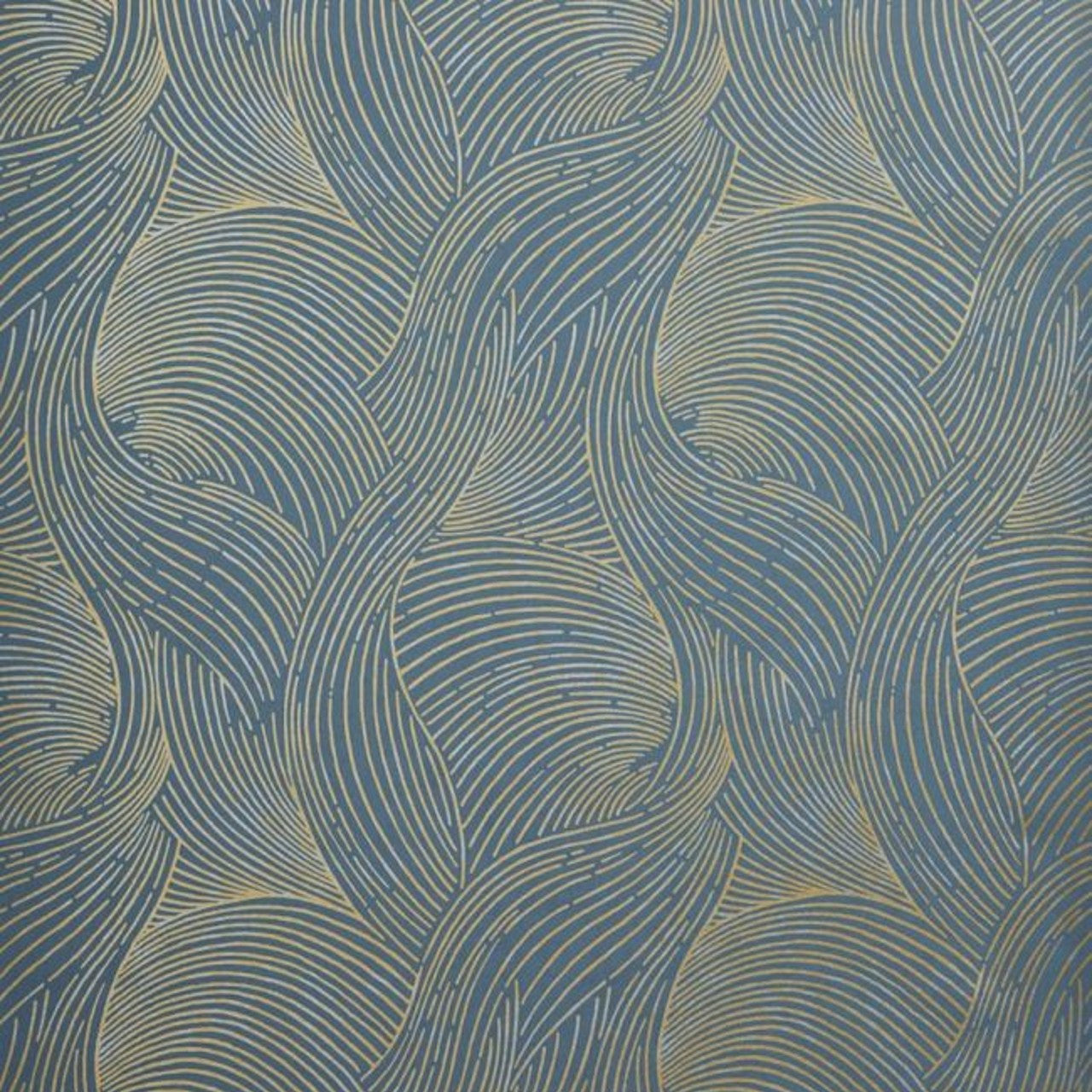 1675-705 Engrave Perspective Indigo Wallpaper by Prestigious Textiles
