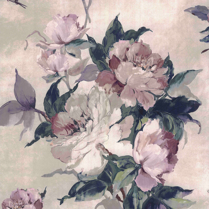 1703-108-01 Madama Butterfly Camellia Wallpaper By 1838 Wallcoverings