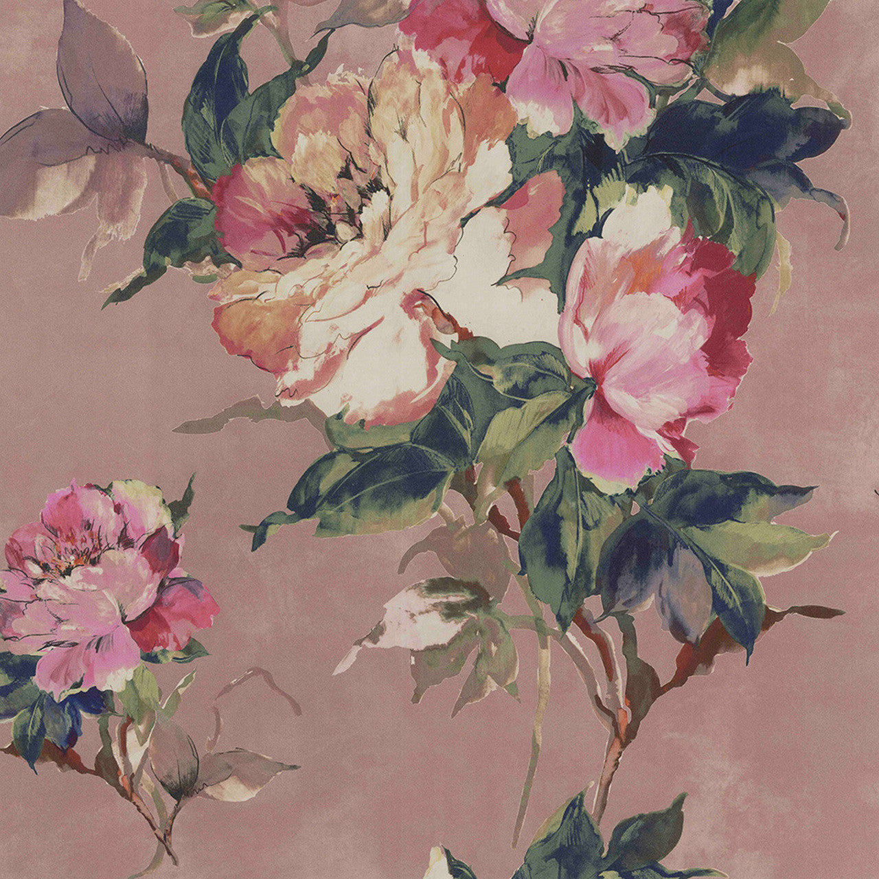 1703-108-03 Madama Butterfly Camellia Wallpaper By 1838 Wallcoverings