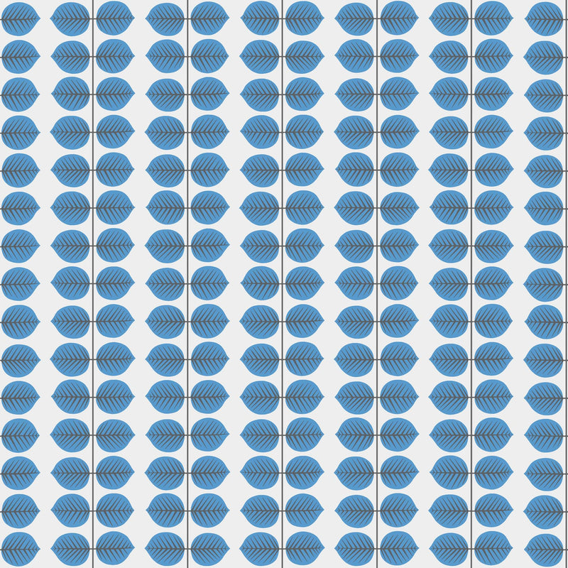 1752 Stig Lindberg Berså Blue and White Wallpaper by Boråstapeter
