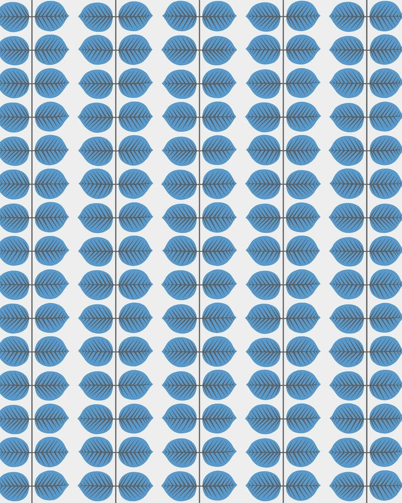 1752 Stig Lindberg Berså Blue and White Wallpaper by Boråstapeter