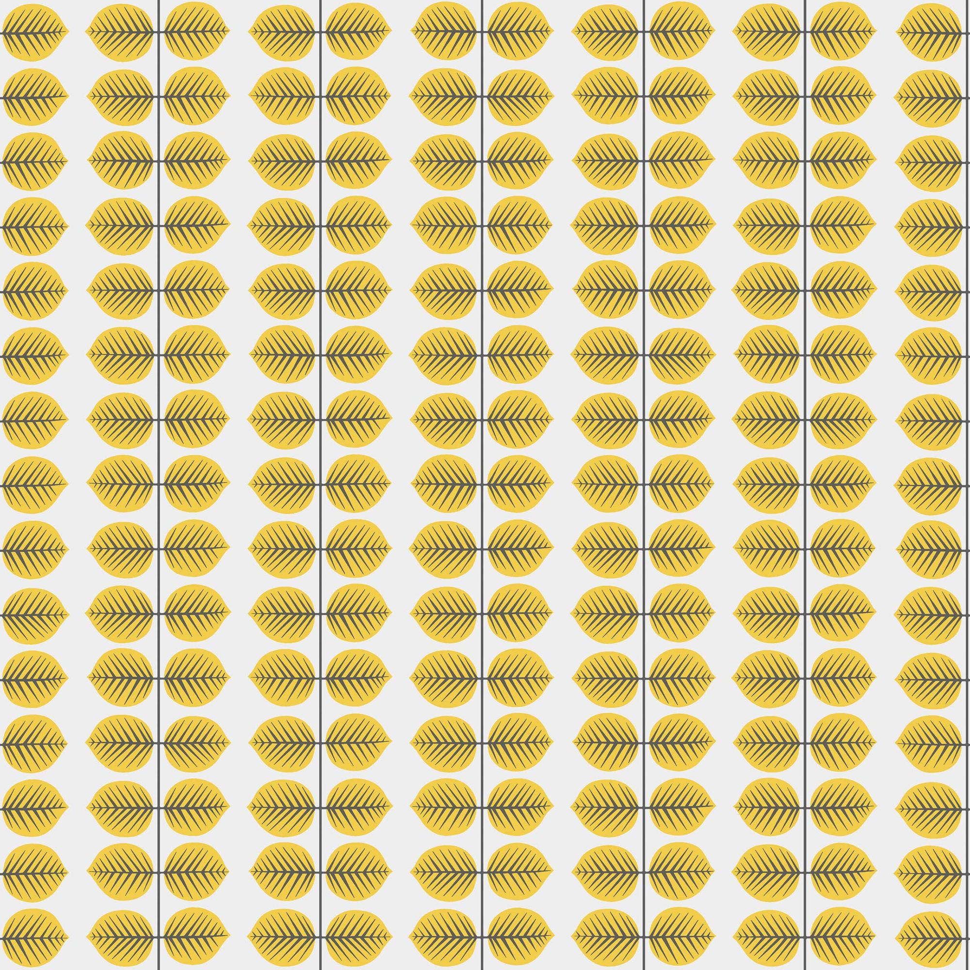 1753 Stig Lindberg Berså Yellow and White Wallpaper by Boråstapeter