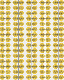 1753 Stig Lindberg Berså Yellow and White Wallpaper by Boråstapeter