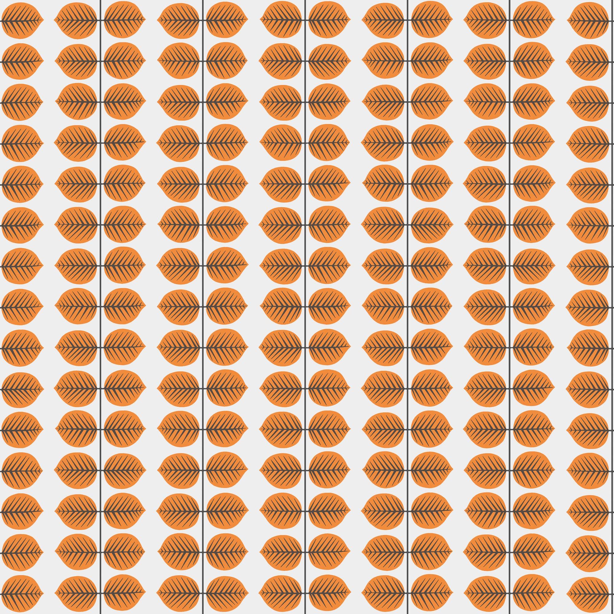 1754 Stig Lindberg Berså Orange and White Wallpaper by Boråstapeter