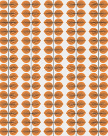 1754 Stig Lindberg Berså Orange and White Wallpaper by Boråstapeter