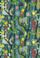 Stig Lindberg Melodi Multi and Blue Scandinavian Designers II Wallpaper by Boråstapeter