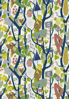 1757 Stig Lindberg Melodi Multi and White Wallpaper by Boråstapeter