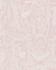 1764 Stig Lindberg Poème d´amour Pink Wallpaper by Boråstapeter