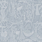 1765 Stig Lindberg Poème d´amour Blue Wallpaper by Boråstapeter