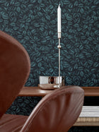 1770 Viola Gråsten Amorina Black and Blue Wallpaper by Boråstapeter