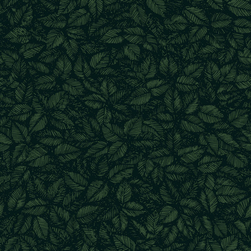1771 Viola Gråsten Amorina Black and Green Wallpaper by Boråstapeter