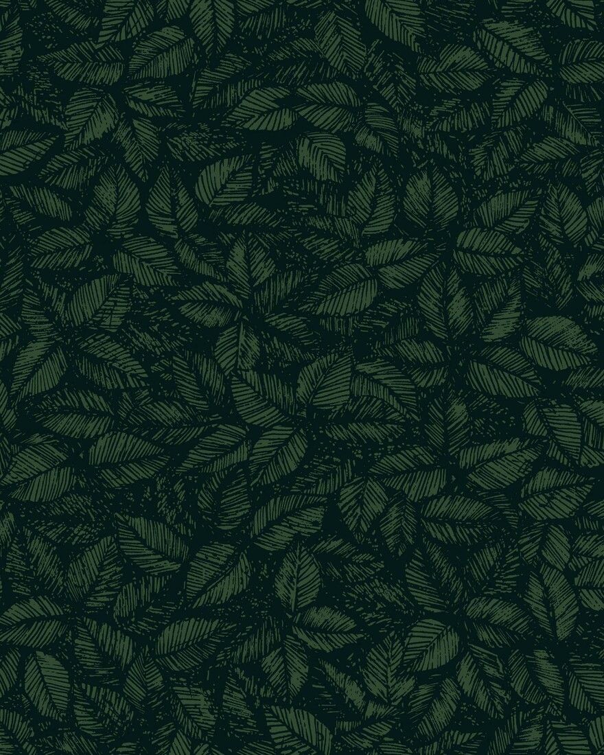 1771 Viola Gråsten Amorina Black and Green Wallpaper by Boråstapeter