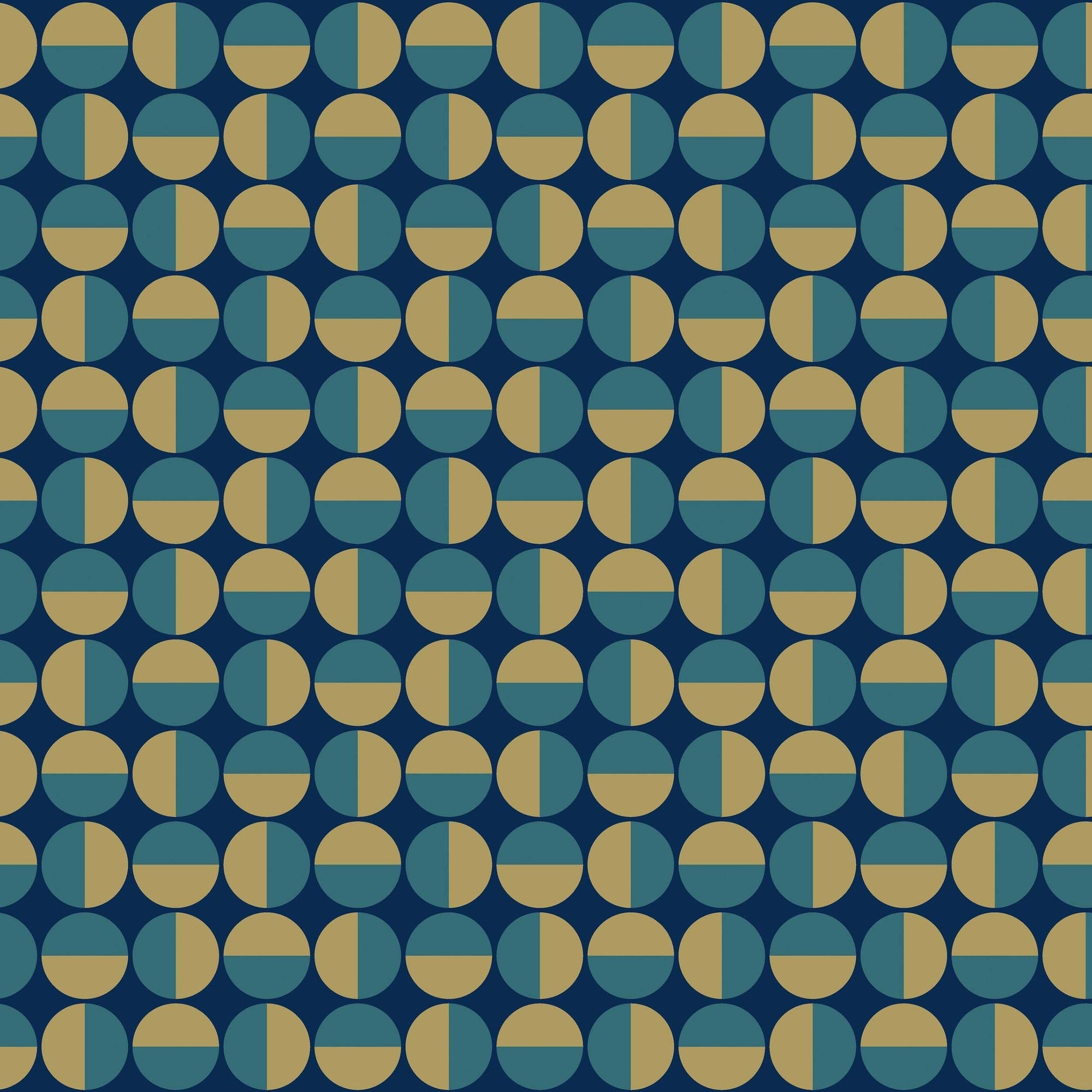 1774 Arne Jacobsen Vertigo Green and Blue Wallpaper by Boråstapeter