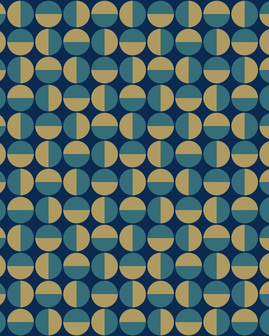 1774 Arne Jacobsen Vertigo Green and Blue Wallpaper by Boråstapeter