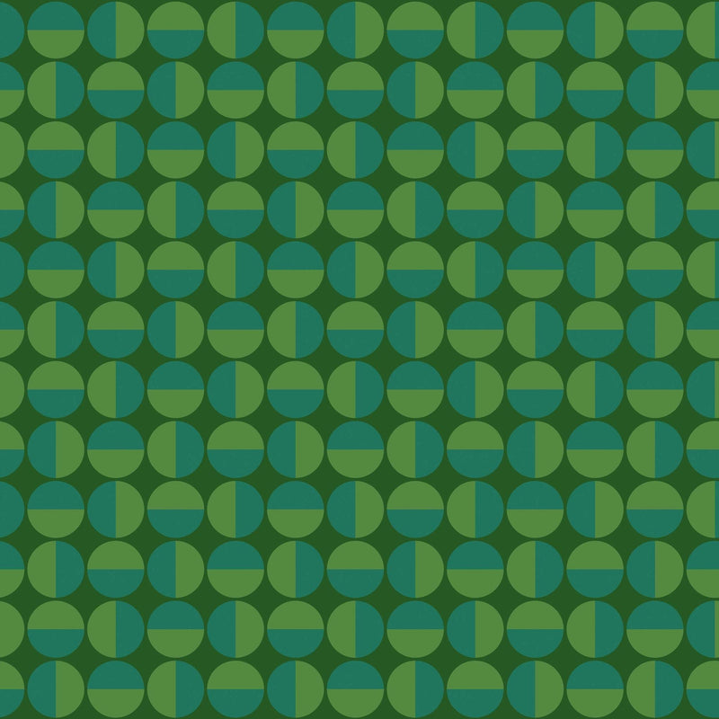 1777 Arne Jacobsen Vertigo Green Wallpaper by Boråstapeter