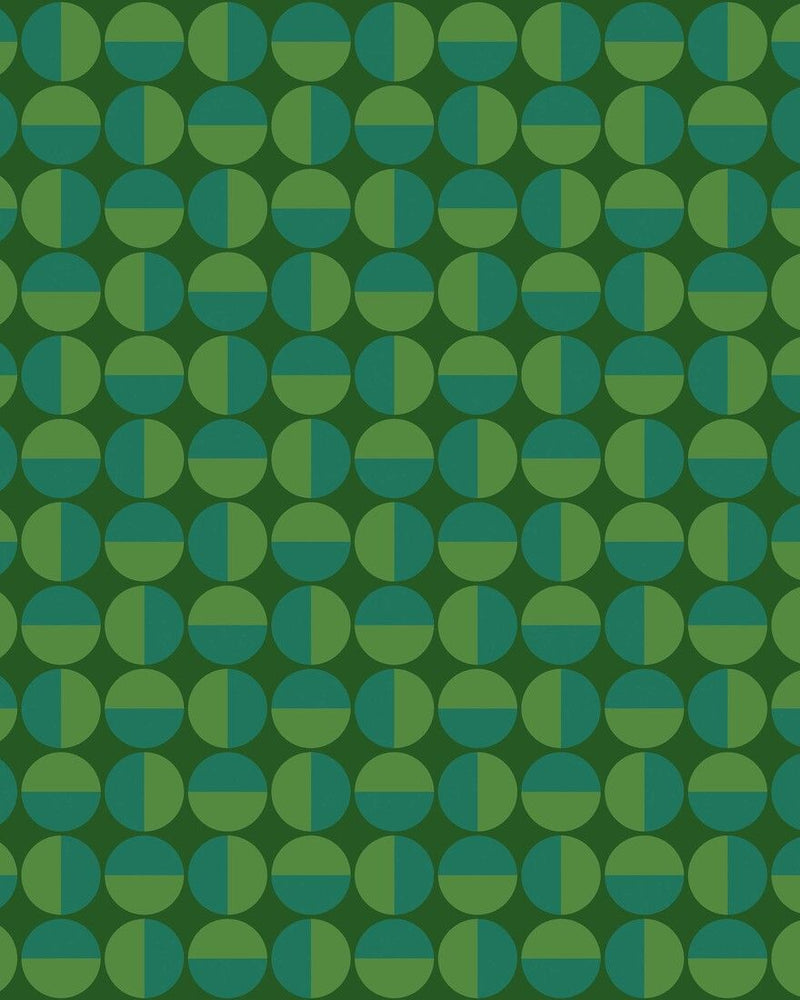 1777 Arne Jacobsen Vertigo Green Wallpaper by Boråstapeter