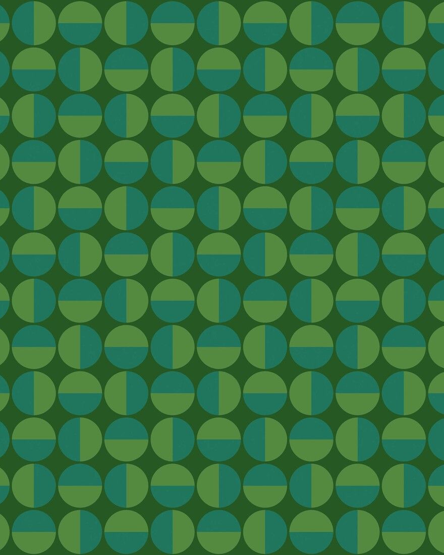 1777 Arne Jacobsen Vertigo Green Wallpaper by Boråstapeter