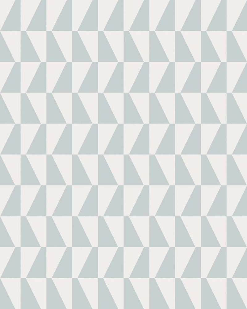 1781 Arne Jacobsen Trapez Blue and White Wallpaper by Boråstapeter