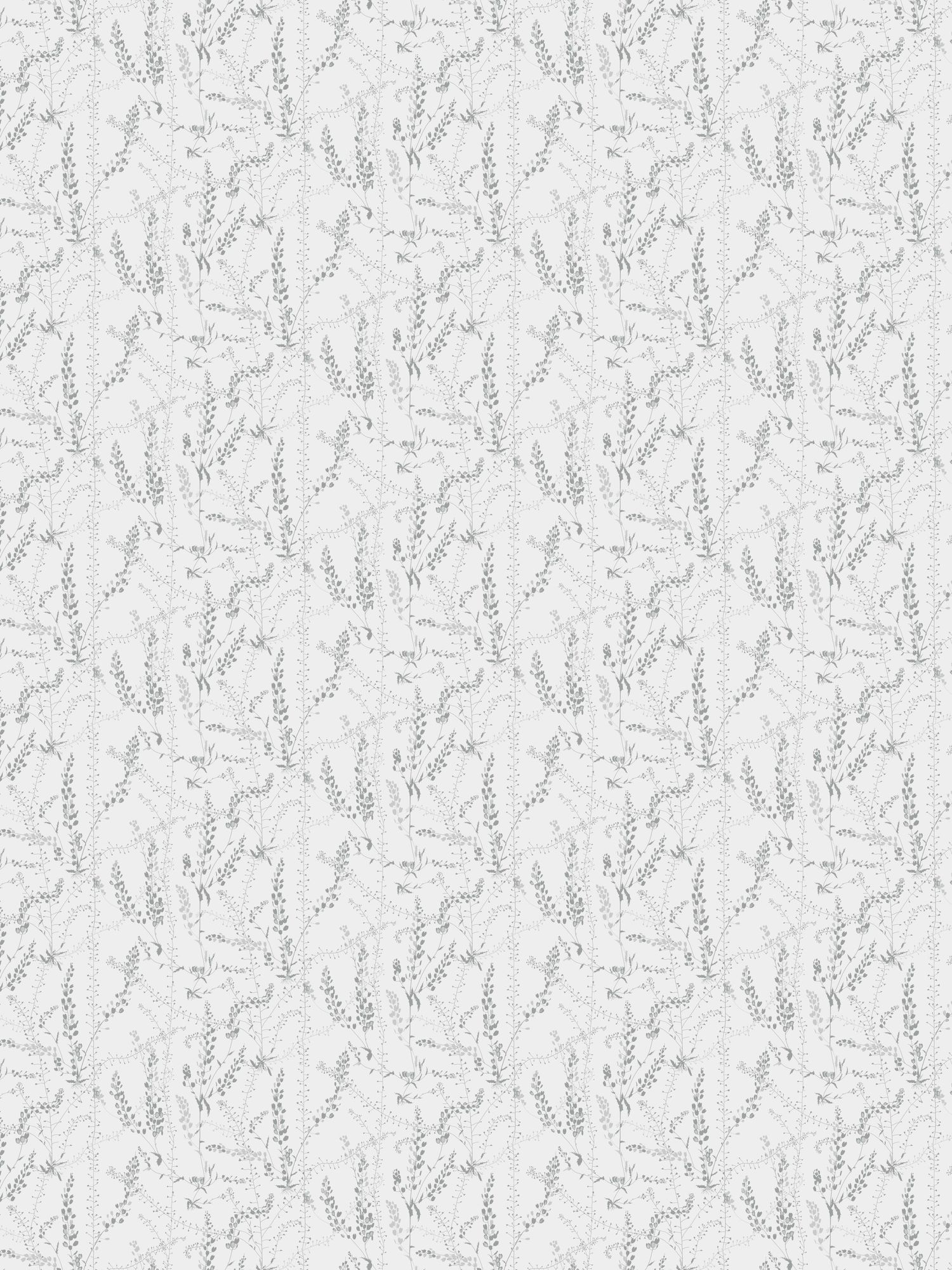 1786 Arne Jacobsen Bladranker Grey and White Wallpaper by Boråstapeter