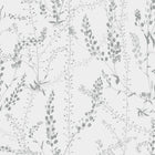 1786 Arne Jacobsen Bladranker Grey and White Wallpaper by Boråstapeter