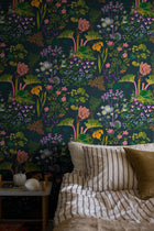 1791 Gocken Jobs Rabarber Multi and Black Wallpaper by Boråstapeter